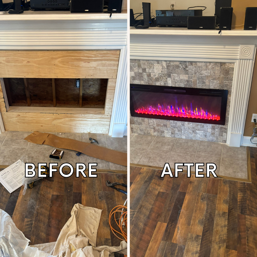 Fireplace tile and flooring remodel Tuscaloosa AL