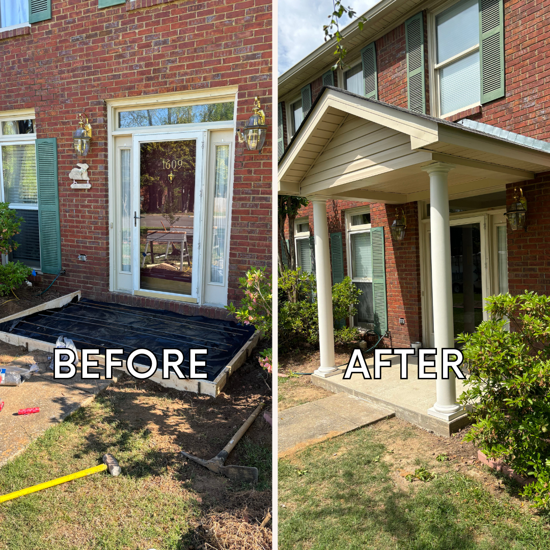 Porch addition with columns Tuscaloosa AL
